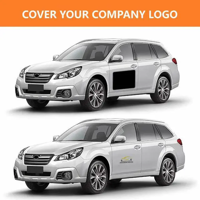 Alt view image 4 of 7 - 2 Pack Blank Car Door Magnetic Sticker, Rounded Corners Vehicle Sign, Perfect for DIY Advertise Business and Cover Company Logo, Personalized Decal, 24x18 Inch Black