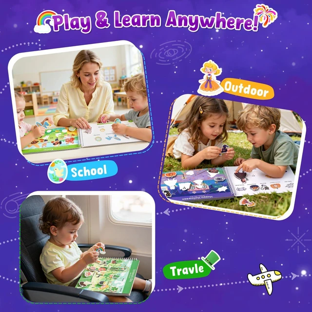 Alt view image 7 of 7 - Holiday Busy Book for Toddlers Ages 3-5, English 15 holidays including Easter, Diwali and Thanksgiving encourage creativity and preschool skills at home or during travel