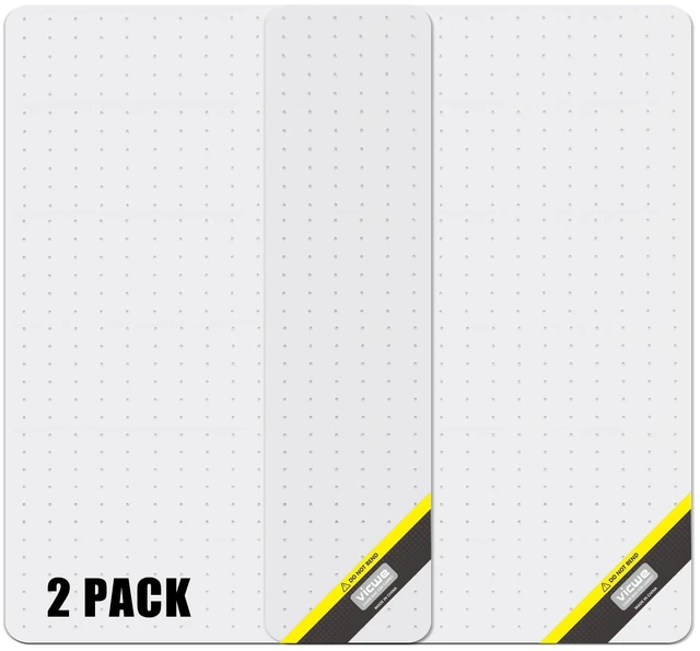 Main image of Office Chair Mat for Carpet, 32'' x 48'' Heavy Duty Desk Chair Mat 2 Pack, Hard Material, Ship Flat, Smooth Glide, Dent-Resistant, Non-Slip Studded, Carpet Protector Mat for Home Office, Clear