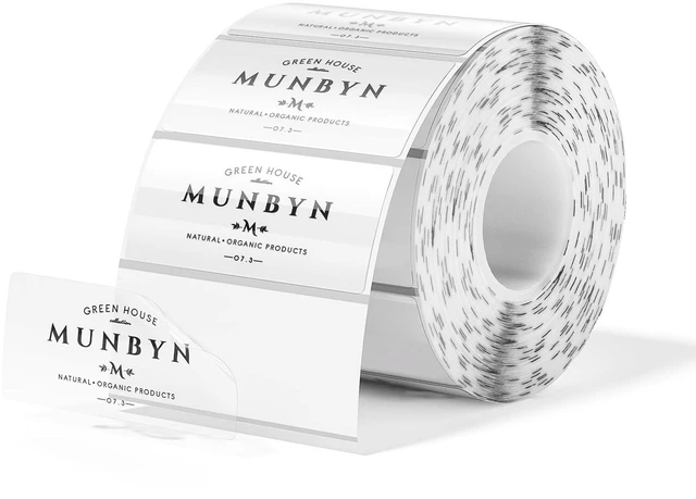 Main image of 2.25x1.25 Transparent Thermal Labels, 500 Sheets/1 Roll Strong Adhesive & Waterproof & Tear-Resistant for Small Business, Bakery, Barcode, Inventory