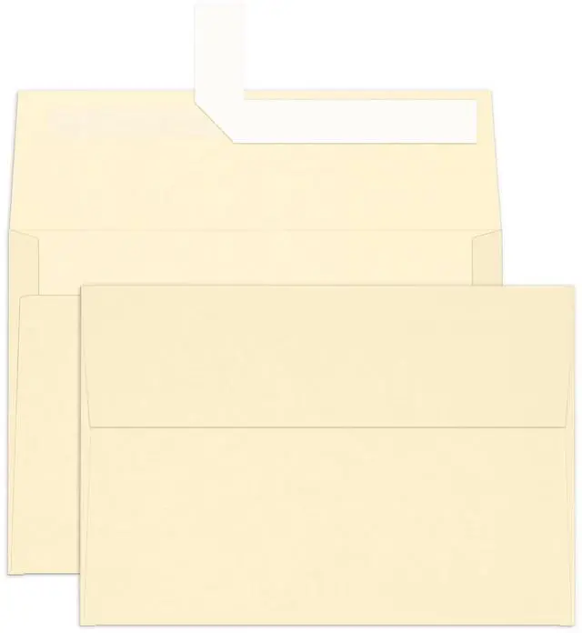 Main image of 100 Pack A4 Cream 4x6 Envelopes Self Seal, 4.25 x 6.25 in Ivory Printable Invitation Envelopes 120 GSM for DIY Greeting Cards, Photos, Weddings, Graduation, Baby Shower