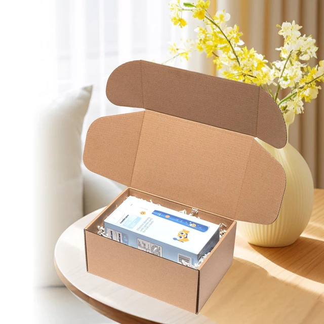 Alt view image 5 of 6 - Brown Shipping Boxes 9x6x4" 30 Pack Corrugated Cardboard Mailers Kraft Medium Literature Mailer Packaging Supplies, Mailing Boxes for Small Business