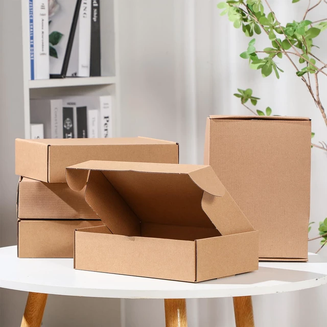 Alt view image 4 of 7 - Shipping Boxes Corrugated, 6 x 4 x 3 Inch Brown Mailing Boxes for Small Business Shipping Literature Mailer Packing Gift