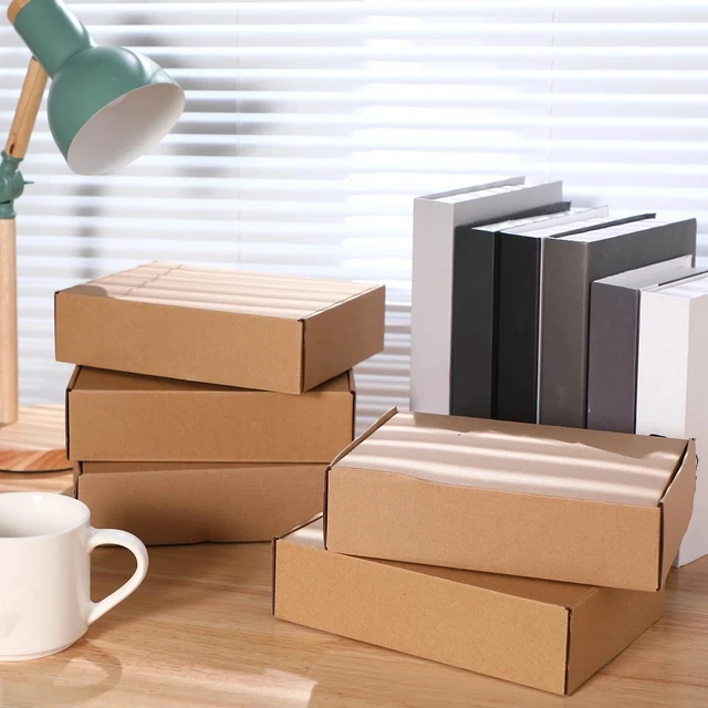 Alt view image 6 of 7 - Shipping Boxes Corrugated, 6 x 4 x 3 Inch Brown Mailing Boxes for Small Business Shipping Literature Mailer Packing Gift