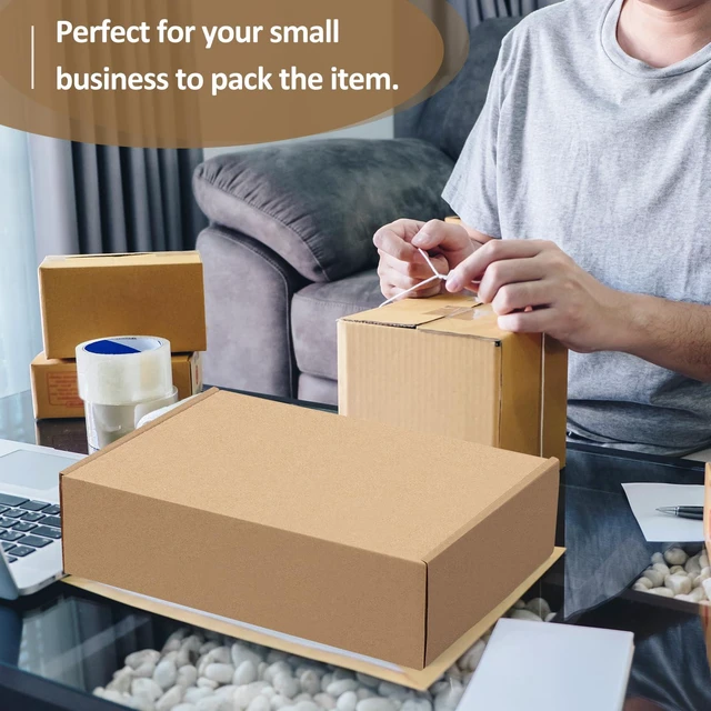 Alt view image 6 of 7 - 12x9x3" Brown Shipping Boxes Corrugated Box Mailers 20 Pack Cardboard Shipping Boxes for Small Business, Mailing