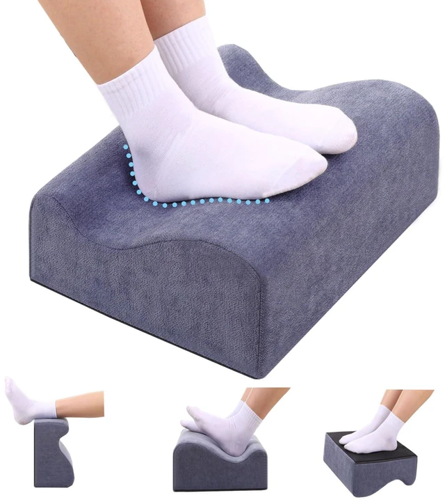 Main image of Work Foot Rest Under Desk,Comfort Foot Rest for Couch Foot Rest For Under Desk at Work,At Soft Ergonomic Footrest Support Foot Pillow Heel Chair Leg Elevation Pillow blue