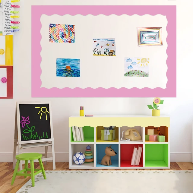 Alt view image 7 of 7 - 240 Ft Pastel Bulletin Board Borders Colorful Classroom Borders Scalloped Border Trim Pastel Bulletin Board Decorations for Classroom Chalkboard Home Wall Office Decoration, 6 Rolls