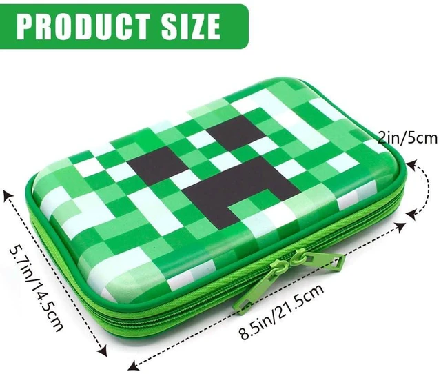 Alt view image 3 of 7 - Green Pencil Case Boys Cute School Supply Organizer Cool Pen Box Holder Bag with Zipper for Kids