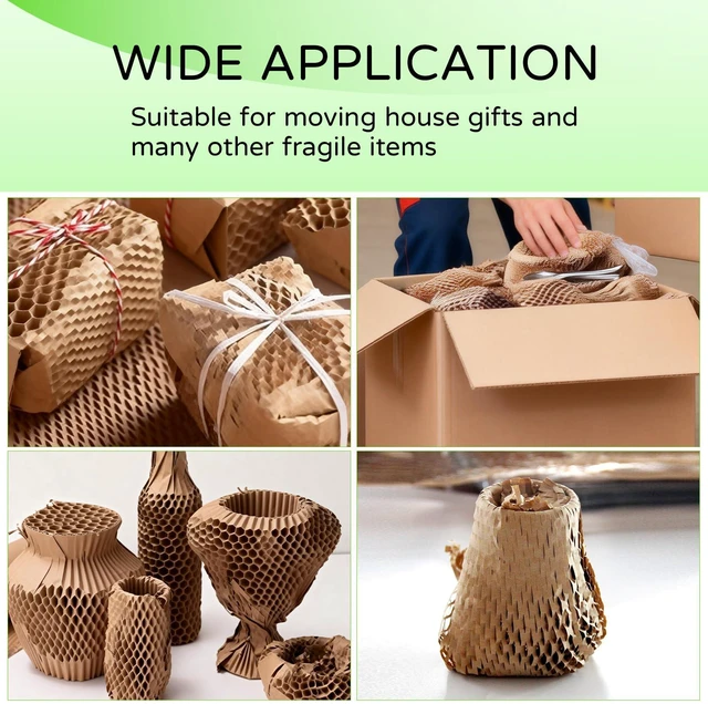 Alt view image 5 of 6 - 12Inch x 600Inch Honeycomb Paper Packing Sheets for Moving Heavy Duty Eco Friendly Sustainable Alternative to Bubble Cushioning Wrap for Moving Boxes, Shipping Cushioning Supplies