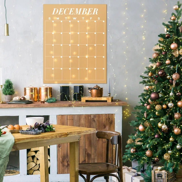 Alt view image 6 of 6 - 12 Pcs Brown Undated Calendars 16' x 20' Large Classroom Erasable Wall Calendar 12 Month Dry Ease Reusable Planning Yearly Blank Planner Reserved Grid for Office Home Educational Study Back to Class
