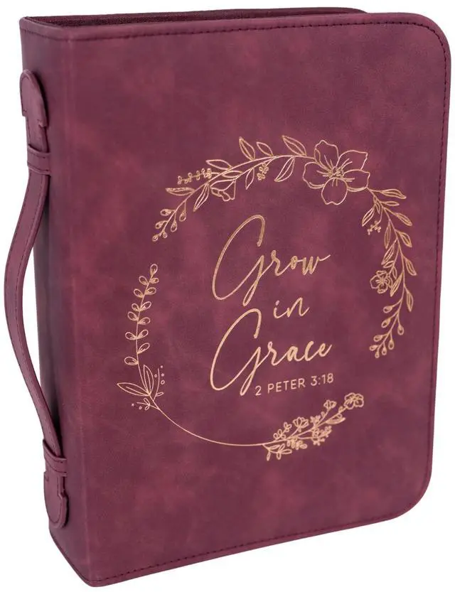Main image of Bible Cover Case for Women - Minimalist Design Debossed Bible Case, Large Bible Covers for Women Bible Accessories (BurgundyGold)