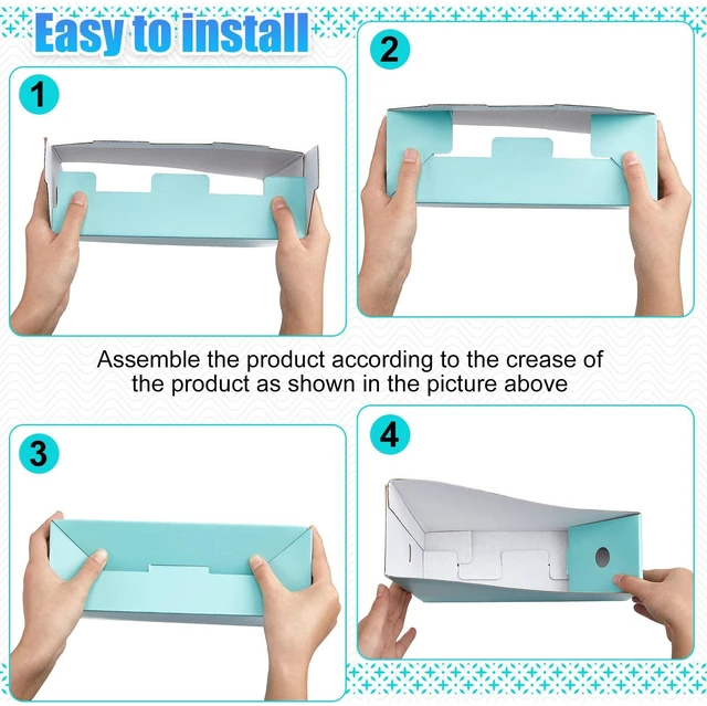 Alt view image 3 of 7 - 24 Pcs Magazine Files Cardboard Holders,Classic,Mint File Organizer Foldable Paper Storage for Desk, Vertical Holder with Label, Kraft Office Classroom Bins, Document Organizing