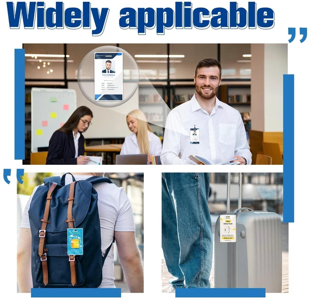 Alt view image 7 of 7 - 500 Pack 5mil 2.5x4.2" Thermal Laminating Pouches Badge Laminate Pouches Clear Laminated Luggage Tags Printable Laminator Pouches for Business Permits Cards (500, 2.5" x 4.2"-5mil-with Holes)