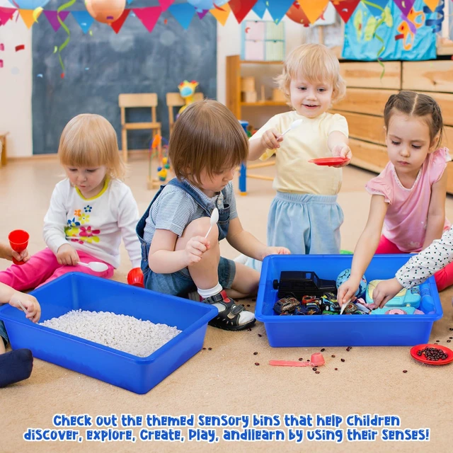 Alt view image 6 of 7 - 24 Pcs Classroom Paper Tray, Stackable Letter Size Bin, Blue Stackable Plastic Trays, Letter Size, for Turn-in Papers, Teacher Desks, Classroom Files and Office Supplies