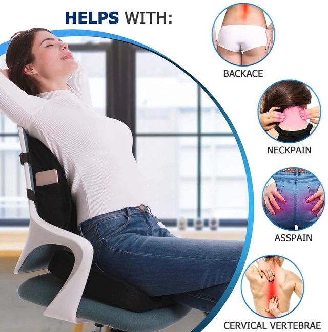 Alt view image 7 of 7 - Gel Seat Cushion for Long Sitting Hip Pain, 20x20inch Jumbo Thick Soft & Breathable Cushion for Wheelchair Gel Seat Cushion for Office Home Chairs (Blue)