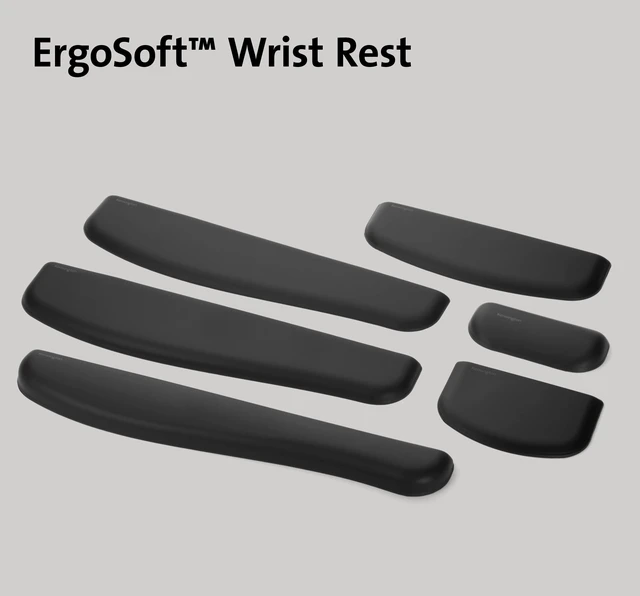 Alt view image 6 of 7 - ErgoSoft Wrist Rest, Black (K52803WW), Memory Foam, Rubber, for Slim Mouse (Pack of 2)