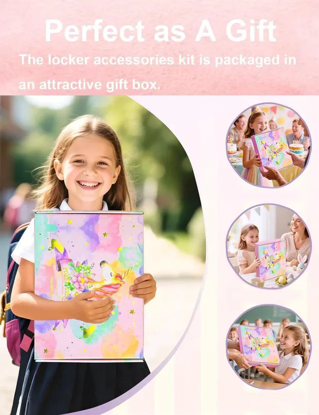 Alt view image 6 of 7 - 14 Pcs Purple Locker Accessories Kit with Locker Shelf Locker Organizer for Girls, Magnetic Whiteboard Mirror Rug String Light Pen Holder Flower Magnets, Back to School Kit for Locker Decor Office