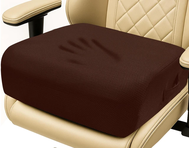 Main image of 6" Extra Thick Memory Foam Office Chair Cushion 2-Layer Booster Seat for Back & Tailbone Pain Relief, 18 x 16 x 6in Non-Slip Cushion with Carry Handle for Wheelchair, Car, and Airplane