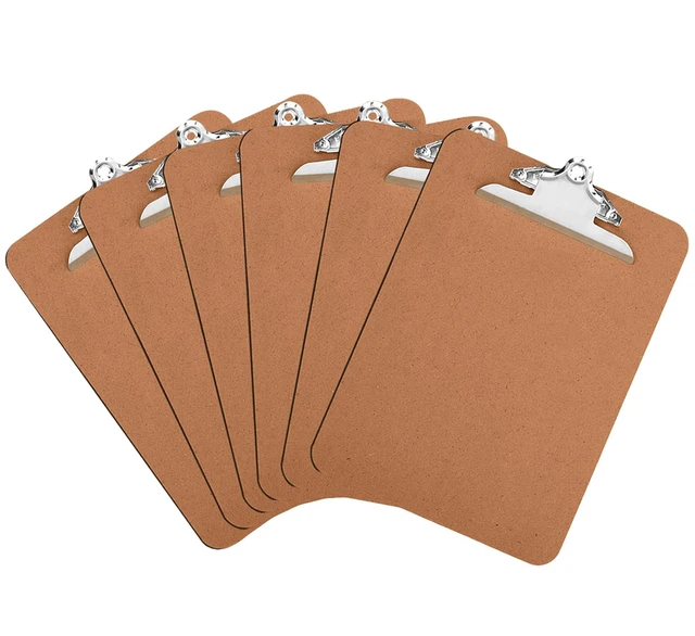 Main image of 6 Pack Hardboard Office Clipboards - A4 Letter Size, ECO Friendly