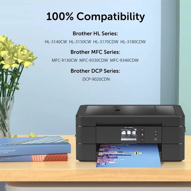 Alt view image 3 of 7 - TN221 TN225 Toner Cartridge High Yield Replacement for Brother TN 221 TN 225 Compatible with MFC-9130CW HL-3170CDW HL-3140CW HL-3180CDW MFC-9330CDW (2 Black, 1 Cyan, 1 Magenta, 1 Yellow, 5 Pack)
