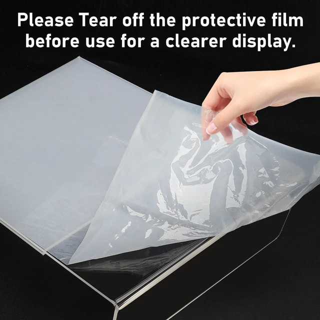 Alt view image 4 of 7 - Acrylic Sign Holder 8.5x11 Inches, 10 Pack Clear Plastic Table Flyer Display Stand, L-Shape Vertical Menu Paper Holder Stand, Clear Picture Photo Flyer Display Stand for Restaurants, Store Fair,Office