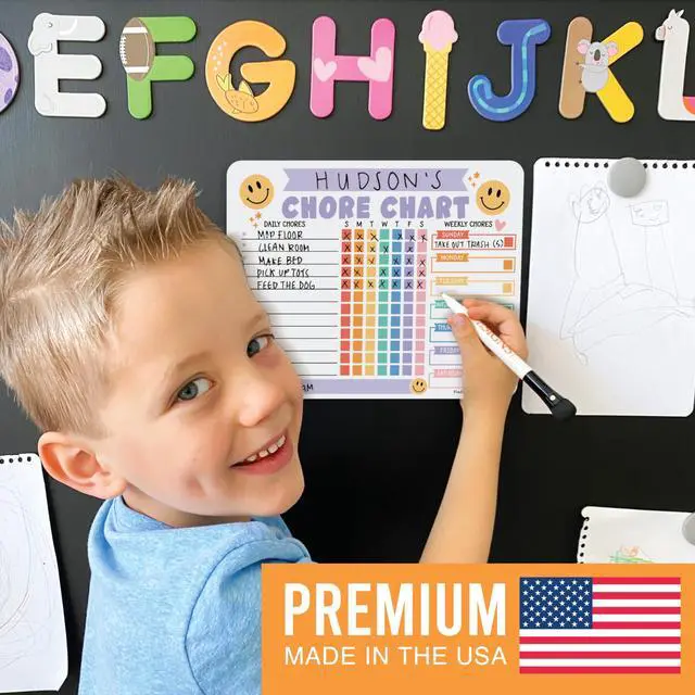 Alt view image 5 of 7 - Magnetic Chore Chart for Kids Multiple Kids Chore Board for Home and School Smiley Colorful Dry Erase Behavior Chart for Kid at Home, Weekly and Daily Responsibility Task Tracker for Teens and Adults