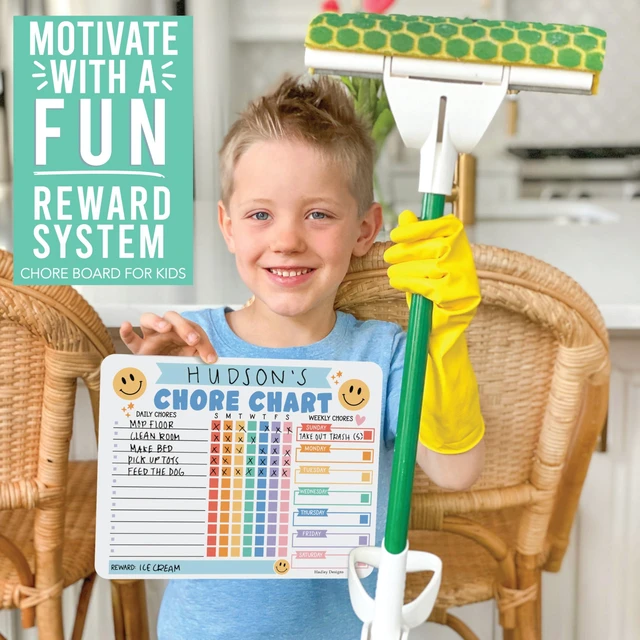 Alt view image 7 of 7 - Magnetic Chore Chart for Kids Multiple Kids Chore Board for Home and School Smiley Colorful Dry Erase Behavior Chart for Kid at Home, Weekly and Daily Responsibility Task Tracker for Teens and Adults