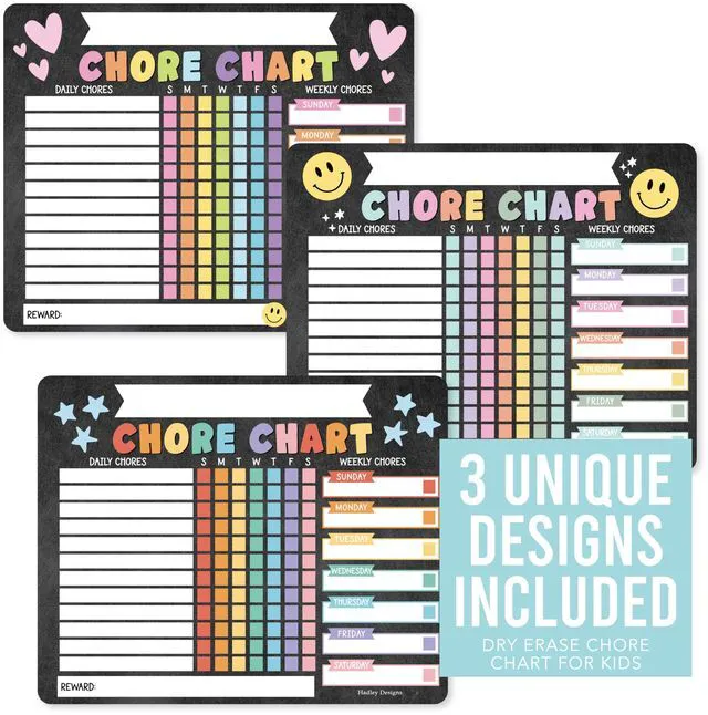Alt view image 3 of 7 - Magnetic Chore Chart for Kids Multiple Kids Chore Board for Home and School Chalk Pastel Dry Erase Behavior Chart for Kid at Home, Weekly and Daily Responsibility Task Tracker for Teens and Adults