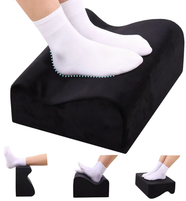 Main image of Work Foot Rest Under Desk,Comfort Foot Rest for Couch Foot Rest For Under Desk at Work At Soft Ergonomic Footrest Support Foot Pillow Heel Chair Leg Elevation Pillow Black