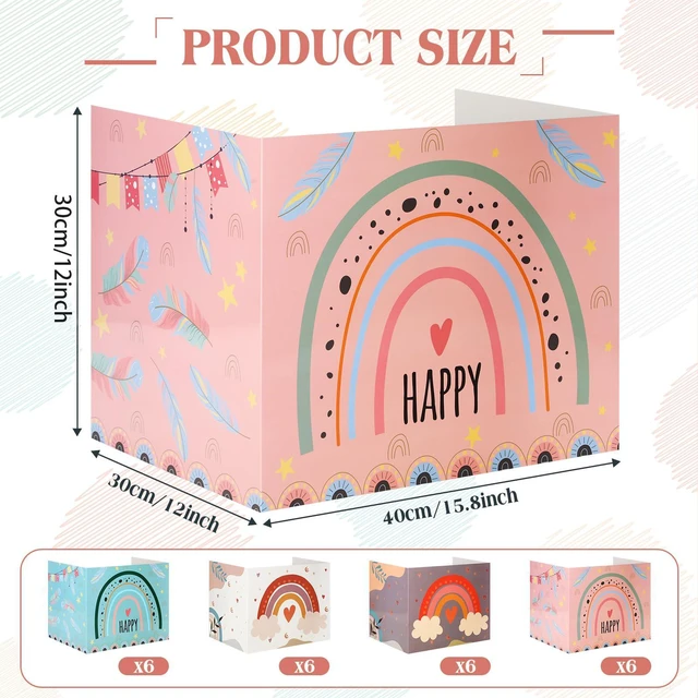 Alt view image 2 of 6 - 24 Pcs Privacy Folders for Students Testing, Rainbow, Colorful Testing Dividers for Classroom, Cardboard Privacy Board, Classroom Folders Teacher Supplies, Back to School Supplies