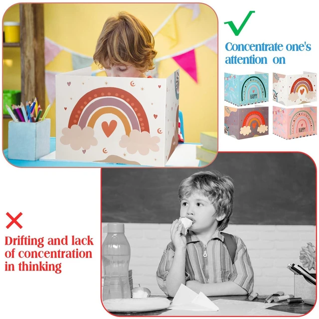 Alt view image 5 of 6 - 24 Pcs Privacy Folders for Students Testing, Rainbow, Colorful Testing Dividers for Classroom, Cardboard Privacy Board, Classroom Folders Teacher Supplies, Back to School Supplies