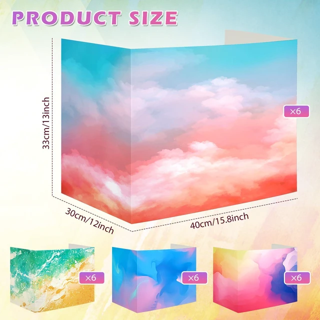 Alt view image 2 of 7 - 24 Pcs Privacy Folders for Students Testing, Gradient, Colorful Testing Dividers for Classroom, Cardboard Privacy Board, Classroom Folders Teacher Supplies, Back to School Supplies