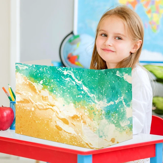 Alt view image 3 of 7 - 24 Pcs Privacy Folders for Students Testing, Gradient, Colorful Testing Dividers for Classroom, Cardboard Privacy Board, Classroom Folders Teacher Supplies, Back to School Supplies