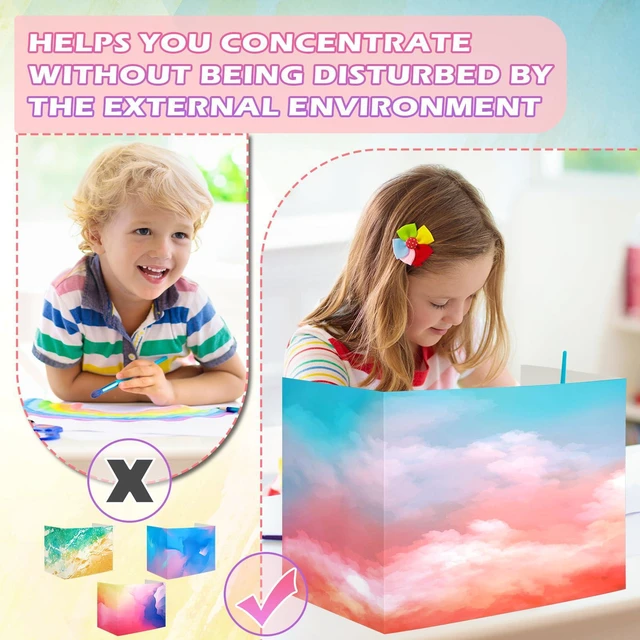 Alt view image 6 of 7 - 24 Pcs Privacy Folders for Students Testing, Gradient, Colorful Testing Dividers for Classroom, Cardboard Privacy Board, Classroom Folders Teacher Supplies, Back to School Supplies