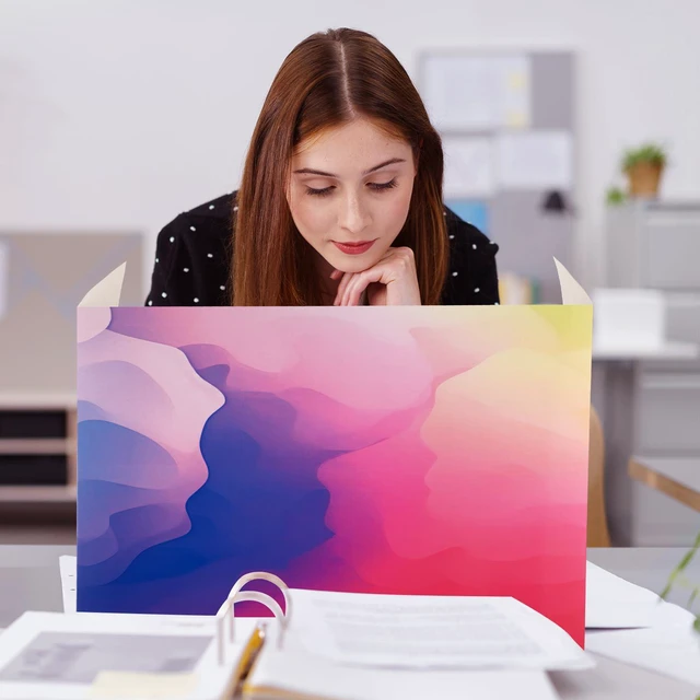 Alt view image 7 of 7 - 24 Pcs Privacy Folders for Students Testing, Gradient, Colorful Testing Dividers for Classroom, Cardboard Privacy Board, Classroom Folders Teacher Supplies, Back to School Supplies