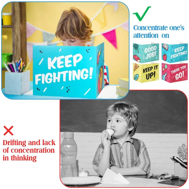 Alt view image 5 of 6 - 24 Pcs Privacy Folders for Students Testing, Study, Colorful Testing Dividers for Classroom, Cardboard Privacy Board, Classroom Folders Teacher Supplies, Back to School Supplies