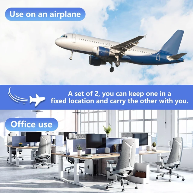 Alt view image 5 of 7 - 2-Pack Airplane Travel Footrest Hammock - Perfect Airplane Foot Hammock to Relax Your Feet - Travel Essentials Comfy Foot Hanger Plane Footrest for Long Trip
