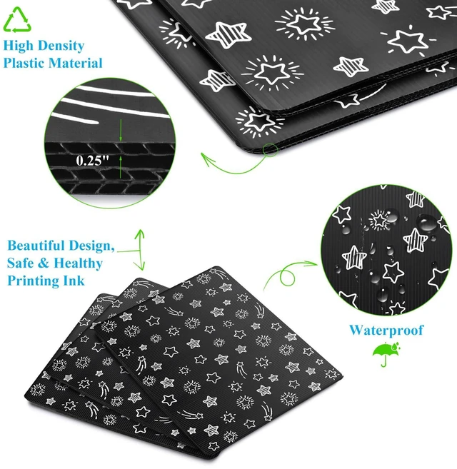 Alt view image 2 of 7 - Black 30-Pack Desk Dividers for Students, Waterproof Plastic Study Carrel Divider, Durable Testing Dividers for Classroom Teacher Supplies, Easy to Clean Privacy Shield Folder Boards for Student Desk