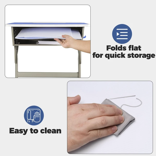 Alt view image 4 of 7 - 22 Pack Classroom Privacy Shields for Student Desks - Easy to Clean Plastic Sneeze Guard Folder Desk Divider Study Carrel - Classroom Materials for School Teachers - Includes Extra Labels