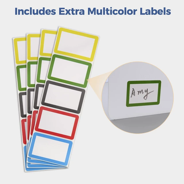 Alt view image 5 of 7 - 22 Pack Classroom Privacy Shields for Student Desks - Easy to Clean Plastic Sneeze Guard Folder Desk Divider Study Carrel - Classroom Materials for School Teachers - Includes Extra Labels
