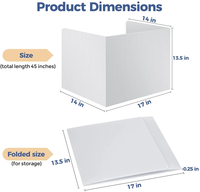 Alt view image 6 of 7 - 22 Pack Classroom Privacy Shields for Student Desks - Easy to Clean Plastic Sneeze Guard Folder Desk Divider Study Carrel - Classroom Materials for School Teachers - Includes Extra Labels