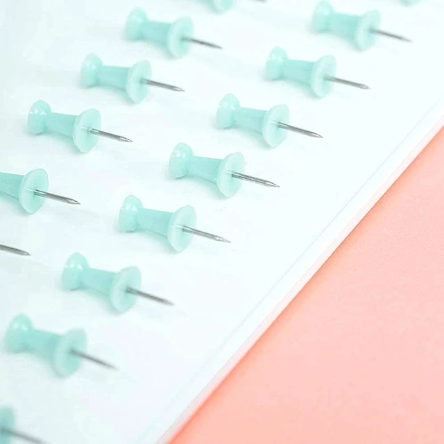 Alt view image 4 of 6 - Paper Clips Binder Push Pin Set, Assorted Sized Binder Clips Cute Office Supplies, Aesthetic Desk Accessories Teachers Desk Must Have, Paper Clips and Binder Clips Set, Green, 3 Pack