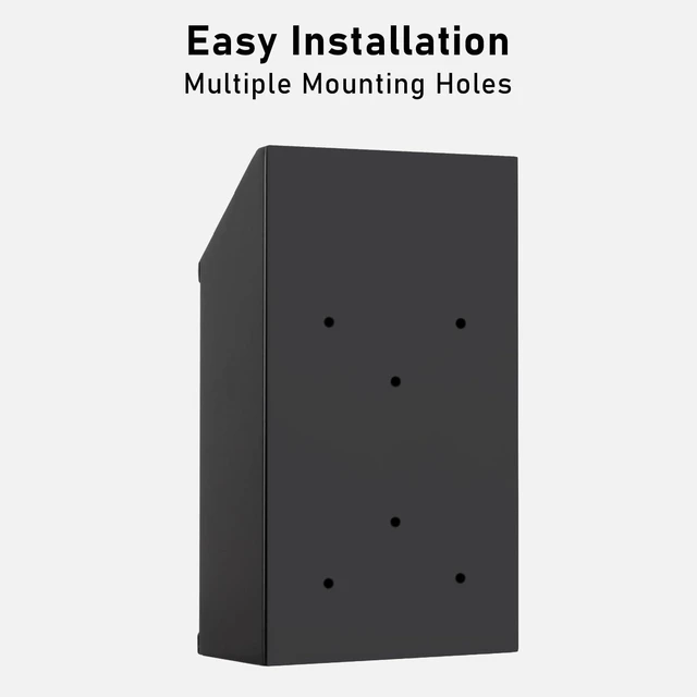 Alt view image 3 of 6 - Metal Donation Box with Lock, Wall Mounted, Suggestion Box with 4 Iron Keys, Black, Cash Drop Box with Slot, 1-Pack