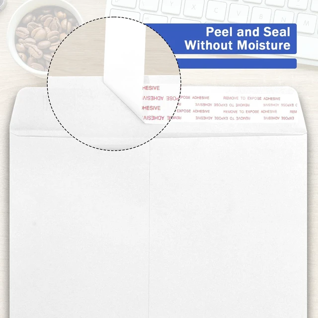 Alt view image 2 of 7 - 200 Pack 10x13 White Catalog Envelopes Self Seal