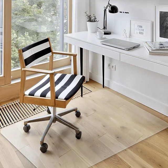 Main image of Large Office Chair Mat for Hard Floors 36" X 55", Clear PVC Chair Mat Durable Plastic Floor Protector Mat for Home and Office use, Scratch-Resistant, Smooth Rolling (36" X 55" Rectangle)