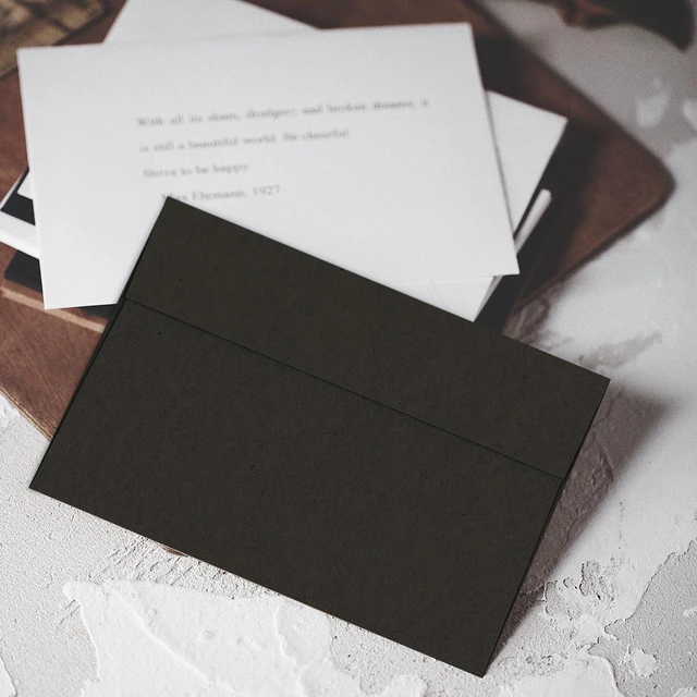 Alt view image 2 of 7 - 100 Pack Black A2 Envelopes Self Seal, 4.375 x 5.75, 120 GSM Printable Black Invitation Envelopes for 4.25 x 5.5 Cards, Graduation, Weddings, Photos, Baby Shower, and Various Holidays