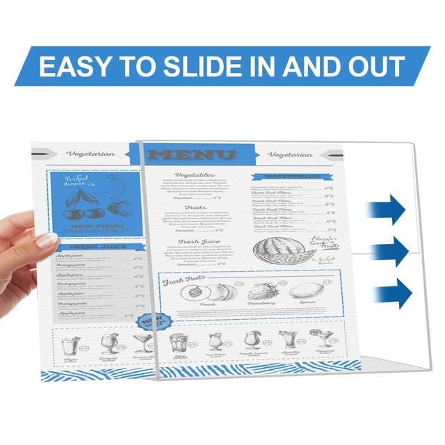 Alt view image 5 of 6 - 3 Pack 8.5 x 11 Acrylic Sign Holder Horizontal, Clear Plastic Signs Display Stand, Slanted Back Paper Holder Stand up Table Top Sign Holders Flyer Stand Frames for Office Business Store