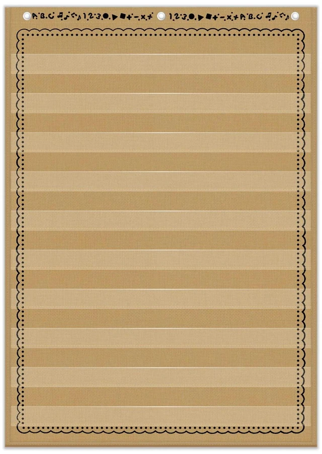 Alt view image 5 of 7 - Standard Pocket Charts, Clear 10 Pocket Chart for Teacher Lessons in a Classroom or Home Use Fits Standard 3 Sentence Strips and Word Cards, Brown