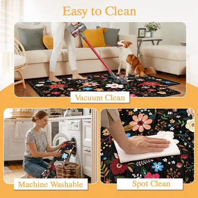 Alt view image 7 of 7 - Office Chair Mat for Hardwood Floor & Tile Floor,48"X 60"-Convex Colorful Heavy Duty Desk Chair Mat for Hard Floors, Under Desk Rug for Rolling Computer Chair,Anti Slip,Low Pile Carpet Protector