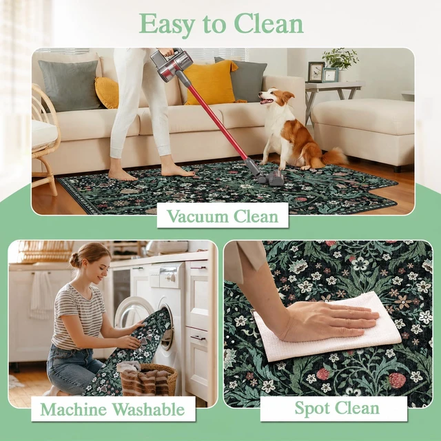 Alt view image 7 of 7 - Office Chair Mat for Hardwood Floor & Tile Floor,48"X 60"-Convex Green Heavy Duty Desk Chair Mat for Hard Floors, Under Desk Rug for Rolling Computer Chair,Anti Slip,Low Pile Carpet Protector